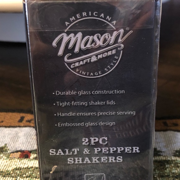 Mason Farmhouse 2Pc Salt & Pepper Shakers - Picture 12 of 14